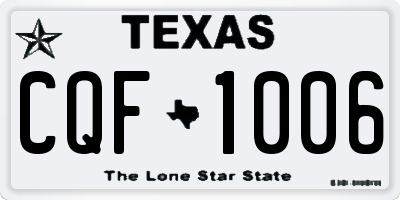 TX license plate CQF1006