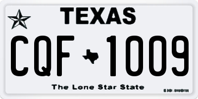 TX license plate CQF1009