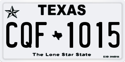 TX license plate CQF1015