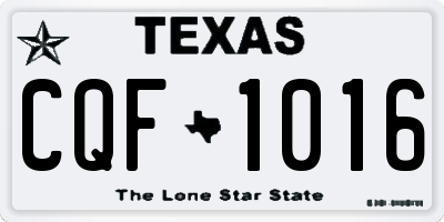 TX license plate CQF1016