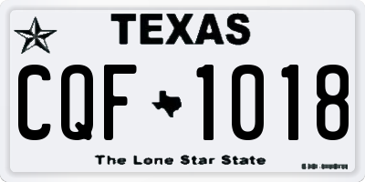 TX license plate CQF1018