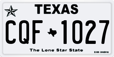 TX license plate CQF1027