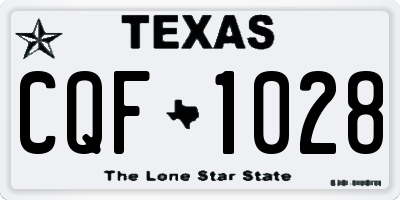 TX license plate CQF1028