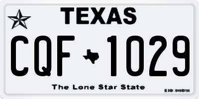 TX license plate CQF1029