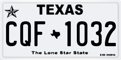 TX license plate CQF1032