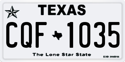 TX license plate CQF1035