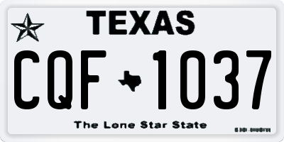 TX license plate CQF1037