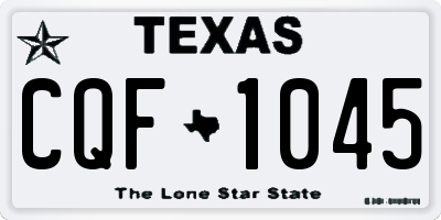TX license plate CQF1045