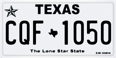 TX license plate CQF1050