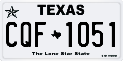 TX license plate CQF1051