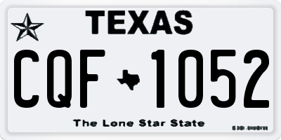 TX license plate CQF1052