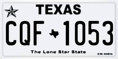 TX license plate CQF1053