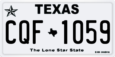 TX license plate CQF1059