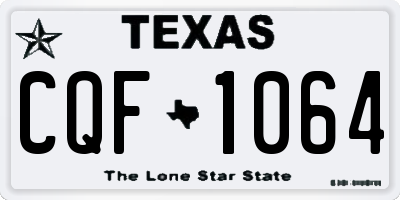 TX license plate CQF1064