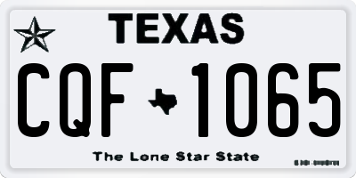 TX license plate CQF1065