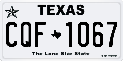 TX license plate CQF1067