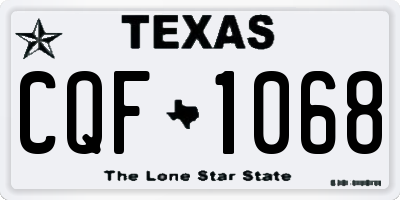 TX license plate CQF1068