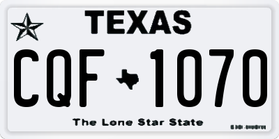TX license plate CQF1070