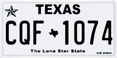 TX license plate CQF1074