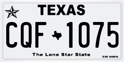 TX license plate CQF1075