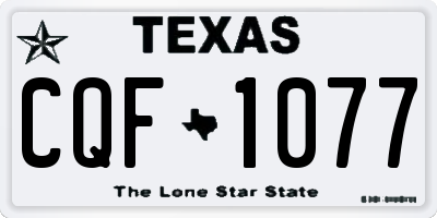 TX license plate CQF1077
