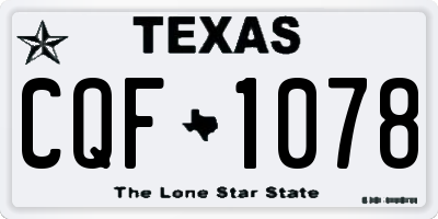 TX license plate CQF1078