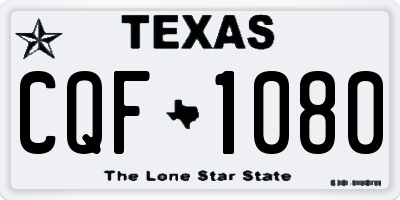 TX license plate CQF1080