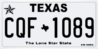 TX license plate CQF1089