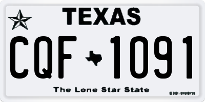 TX license plate CQF1091