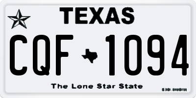 TX license plate CQF1094