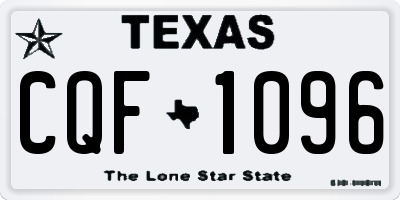 TX license plate CQF1096