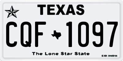 TX license plate CQF1097