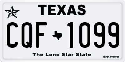 TX license plate CQF1099