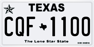TX license plate CQF1100