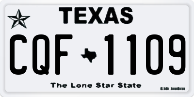 TX license plate CQF1109
