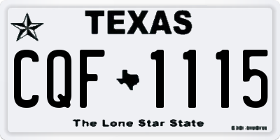 TX license plate CQF1115