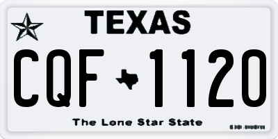 TX license plate CQF1120