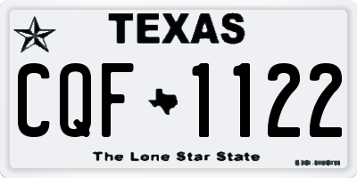 TX license plate CQF1122