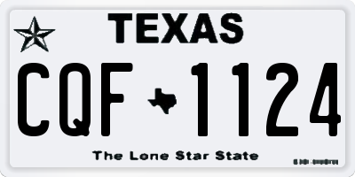 TX license plate CQF1124