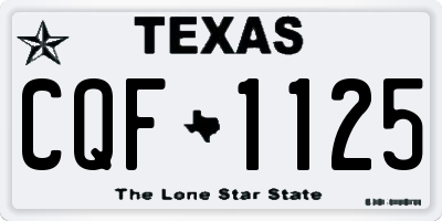 TX license plate CQF1125