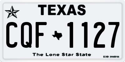 TX license plate CQF1127