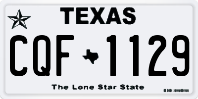 TX license plate CQF1129