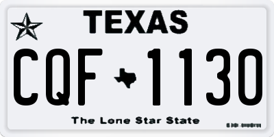 TX license plate CQF1130