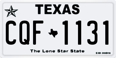 TX license plate CQF1131