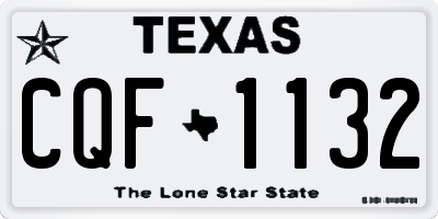 TX license plate CQF1132