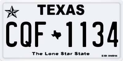 TX license plate CQF1134