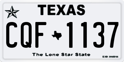 TX license plate CQF1137