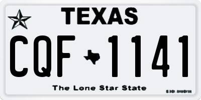 TX license plate CQF1141