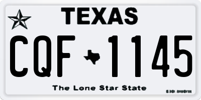 TX license plate CQF1145