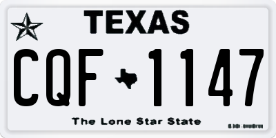 TX license plate CQF1147